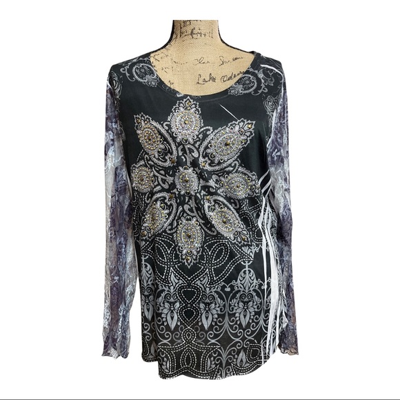 Red Ranch Tops - Plus size bejeweled shirt